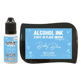 Baby Blue Pearlescent Stayz In Place Alcohol Ink and Ink Pad CO728188