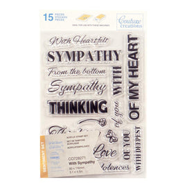 With Sympathy Sentiment Stamp Set (15pc) CO728271