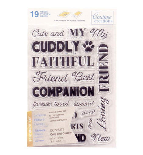 Cute and Cuddly Sentiment Stamp Set (19pc) CO728272