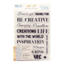 Be Creative Sentiment Stamp Set (16pc) CO728273