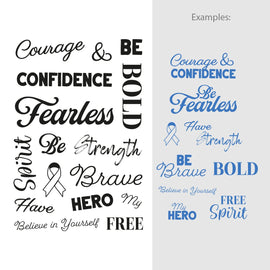 Brave and Bold Sentiment Stamp Set (16pc) CO728274