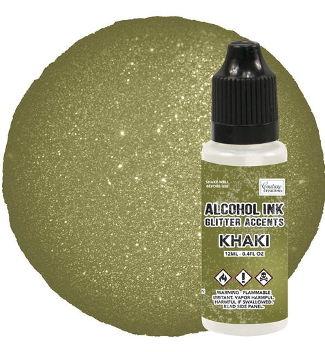 Khaki Glitter Accents Alcohol Ink - 12mL CO728350