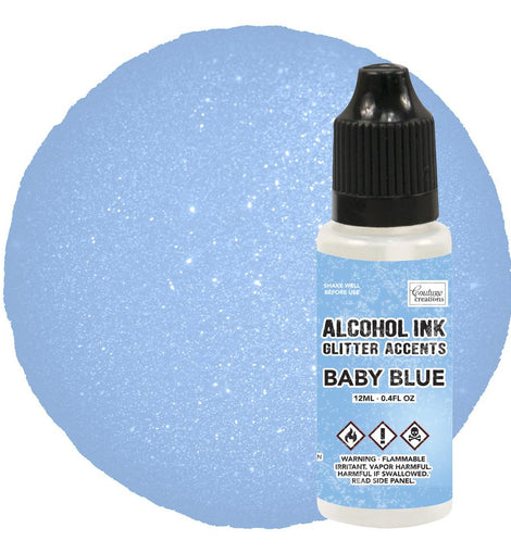 Baby Blue Glitter Accents Alcohol Ink - 12mL CO728352