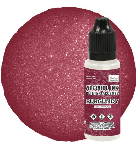 Burgundy Glitter Accents Alcohol Ink - 12mL CO728356