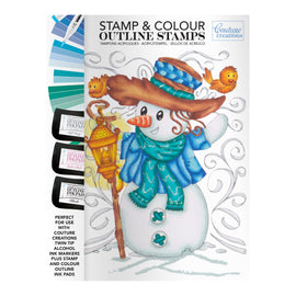 Rustic Snowman Stamp & Colour Outline Stamp CO728506