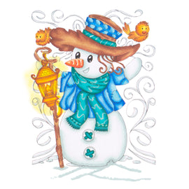 Rustic Snowman Stamp & Colour Outline Stamp CO728506