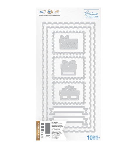 Scalloped Rectangles Tall Card Nesting Die Set CO728538