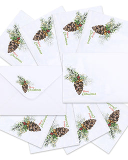 Pinecone Mistletoe Christmas Envelopes CO728542