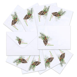 Pinecone Mistletoe Christmas Envelopes CO728542