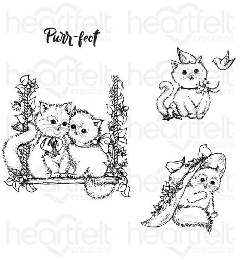 Purr-fect Playdate Cling Stamp Set (HCPC-3875)