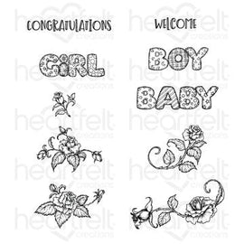 Welcome Baby Cling Stamp Set