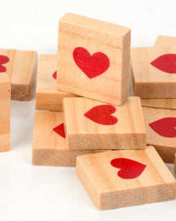 Heart Wooden Scrabble Tiles