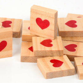 Heart Wooden Scrabble Tiles