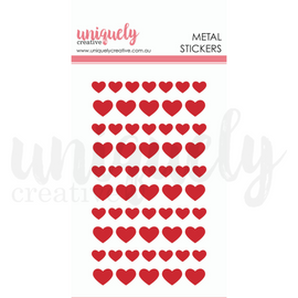 Metal Stickers - Red Hearts UCE1786
