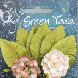 Ochre Tea Roses with Leaves (TROc)