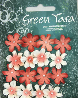 20 Peach Tone Mini Flowers (MFPe)