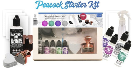 Peacock Starter Kit (4 Inks, Blending Solution, Applicator Tool & More) CO727643