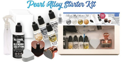 Pearl Alloy Starter Kit (4 Inks, Blending Solution, Applicator Tool & More) CO727642