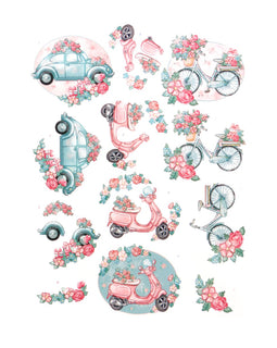 Couture Creations 3D Diecut Decoupage kit - Yvonne Creations - Flowers with a Twist - Flower Transport