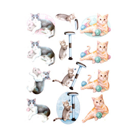 Couture Creations 3D Diecut Decoupage Pushout Kit - Amy Design - Cats World - Playing Cats