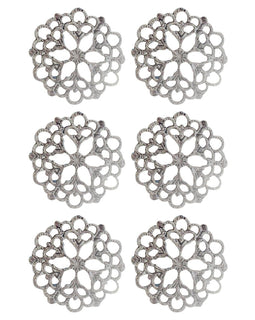 Ultimate Crafts Charms - BB - Petal Doily Metal Charms (2pc)