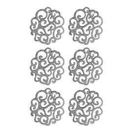 Ultimate Crafts Charms - BB - Scalloped Doily Metal Charms (2pc)