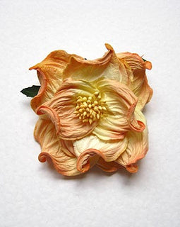 Candice Paper Flower (Medium) Peach 2pc (ADCAN203)