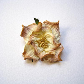 Candice Paper Flower (Medium) Beige 2pc (ADCAN204)