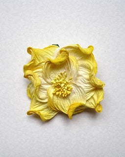 Candice Paper Flower (Medium) Yellow 2pc (ADCAN205)