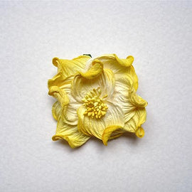 Candice Paper Flower (Medium) Yellow 2pc (ADCAN205)
