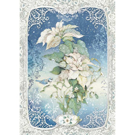 Poinsettia - Winter Tales Rice Paper A4 DFSA4493