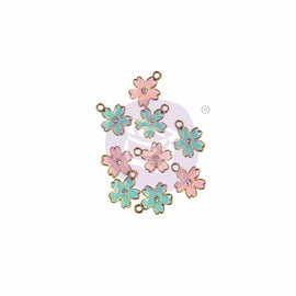 Flower Enamel Charms - 9pcs (655350996550)