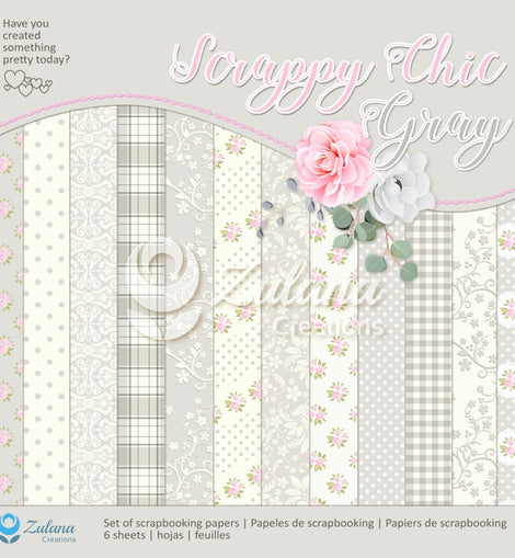 Scrappy Chic Gray Paper Pad PIZ884